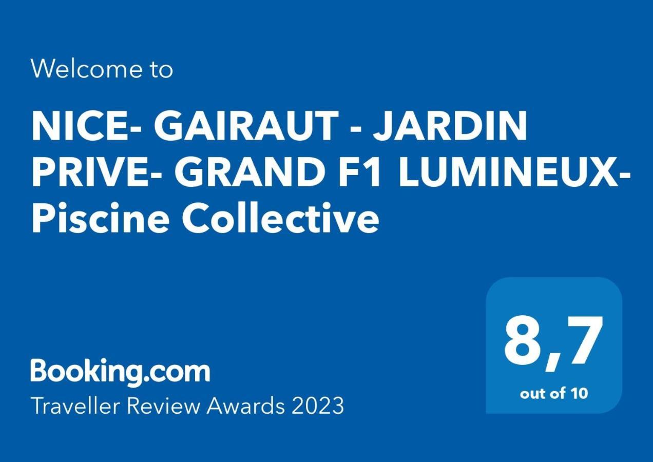 Nice- Gairaut - Jardin Prive- Grand F1 Lumineux-Piscine Collective Exteriör bild